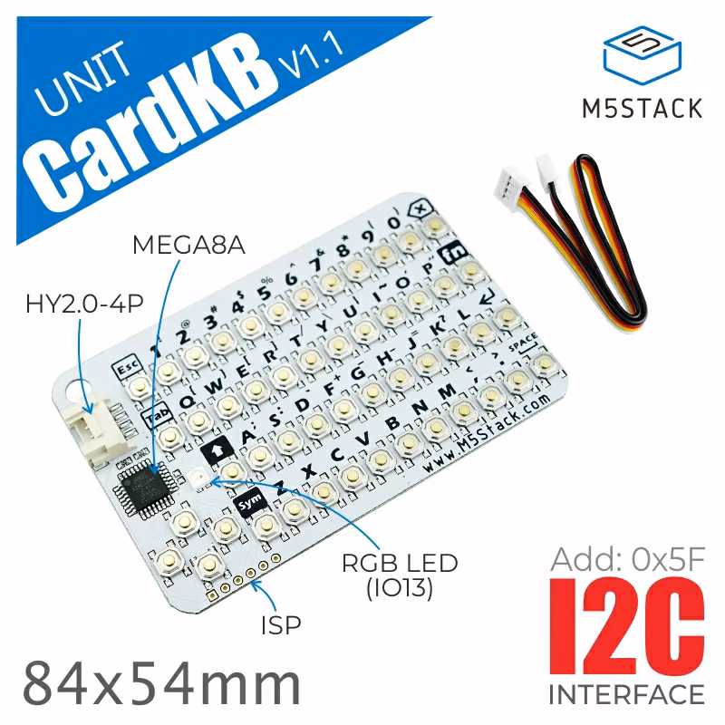 M5Stack CardKB klaviatuur (kaardisuurune QWERTY)