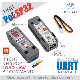 M5Stack PoESP32 moodul (ESP32 Ethernet + PoE)